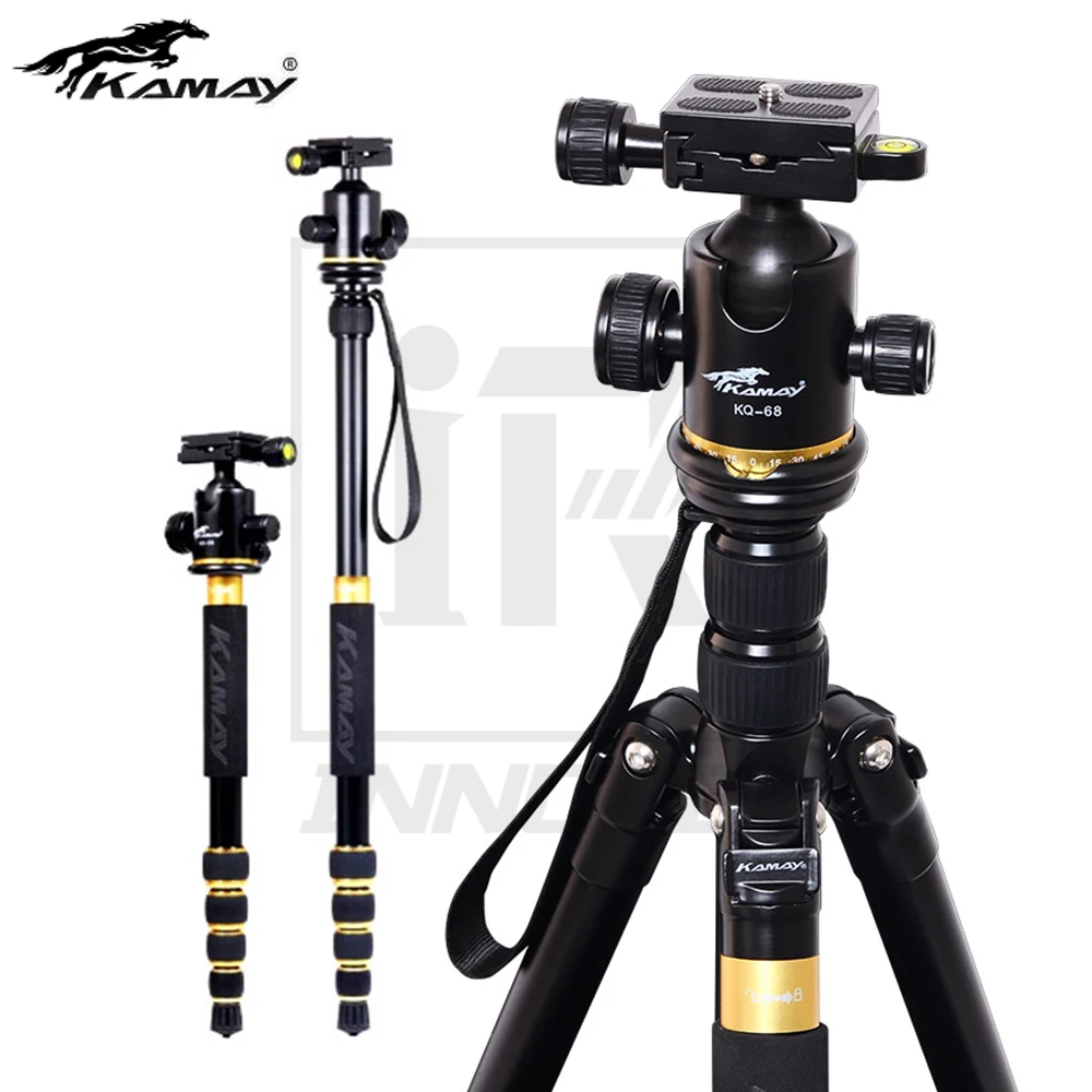 KAMAY K-888 Professional Aluminium Alloy Tripod Monopod Panoramic Ballhead For Travel DSLR Camera L