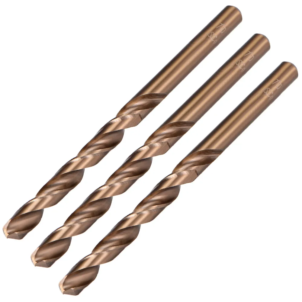 

UXCELL 3PCS 7-9mm Twist Drill with Titanium Coated High Speed Steel Bit,Cutting Edges of the Drill are Symmetrical when Drilling