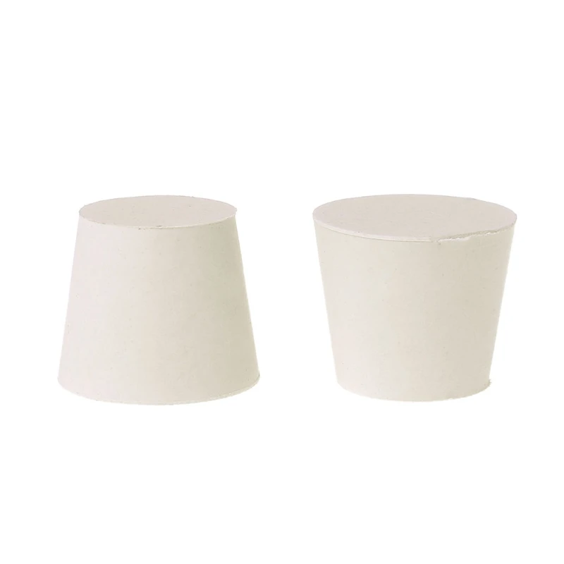 

2pcs Natural Rubber Stopper Laboratory Bottle Test Tube Sealing Plug Push Bungs 649E