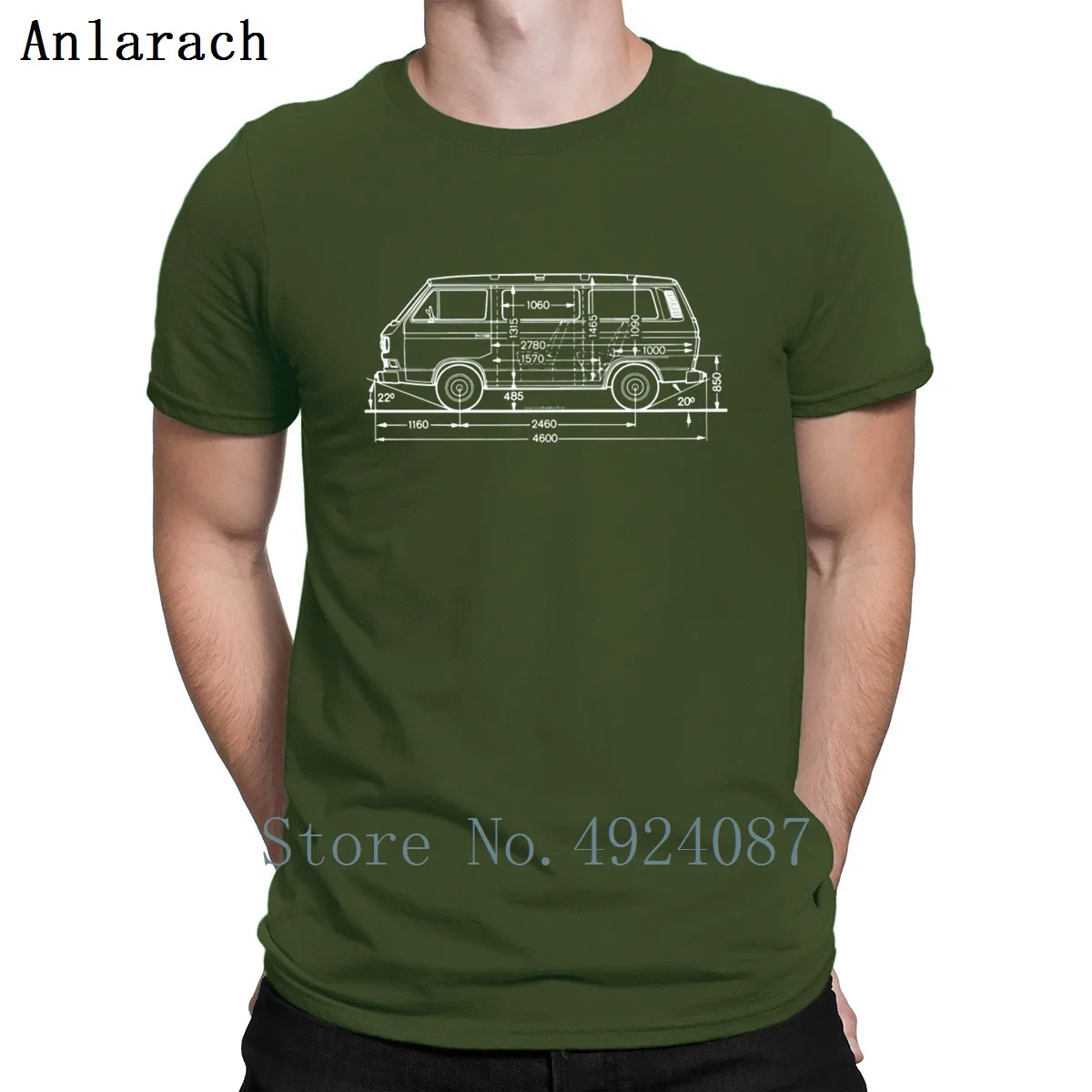Футболка T3 Bus Vanagon мерная бесплатная доставка веселая трендовая дизайнерская