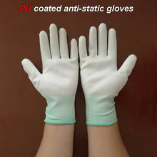 С покрытием из искусственной кожи анти-статические перчатки на каждый день, 3 цвета Модель высокого серьги из высококачественного гипоаллергенного сплава с анти-статические перчатки нескользящая подошва стойкая защита от пыли Рабочая Перчатки