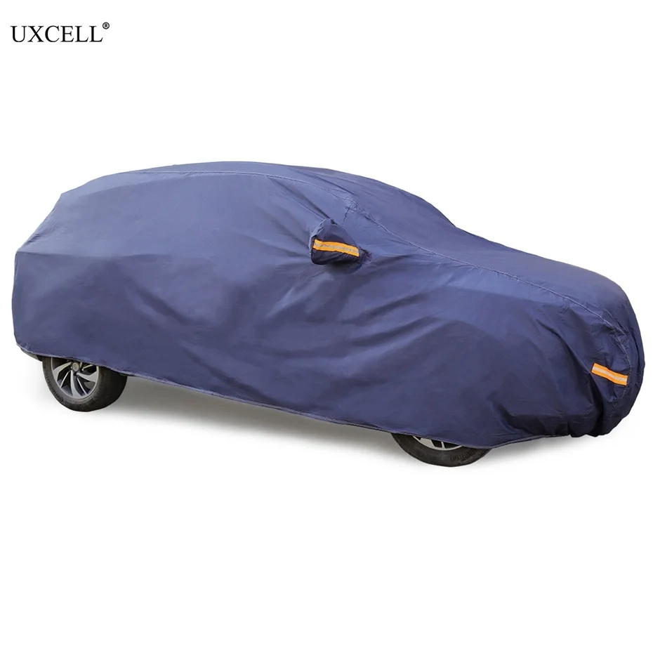 

Uxcell Blue Car Cover Outdoor Weather Waterproof Breathable Scratch Rain Snow Heat Sun UV Resistant Universal Covers For Car