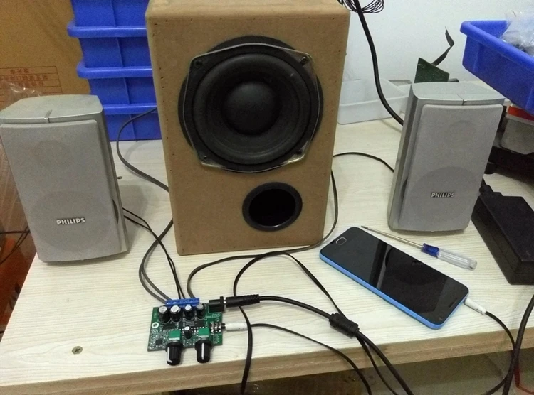 HIFI 6 Вт X2 + 25 TDA2030 2 1 Сабвуфер стерео аудио цифровой усилитель мощности плата