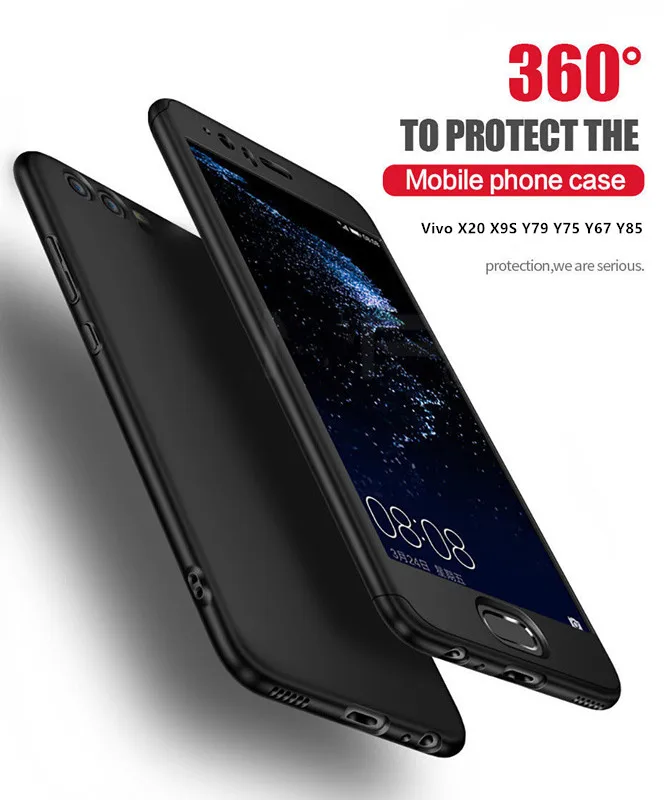 

For VIVO X20 X9 X6 X7 V3 Case 360 Full Protection Case For VIVO Y55 Y66 Y67 Y85 Cover Ultra Thin Matte Hybrid Plastic Phone Case