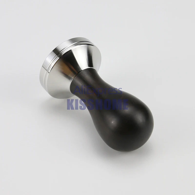 Beste 304 Rvs Afrikaanse Zwart Houten Handvat Koffie Sabotage Poeder Hamer 41 49 51 53 57  57.5 58 58.35mm Koffie Accessoires