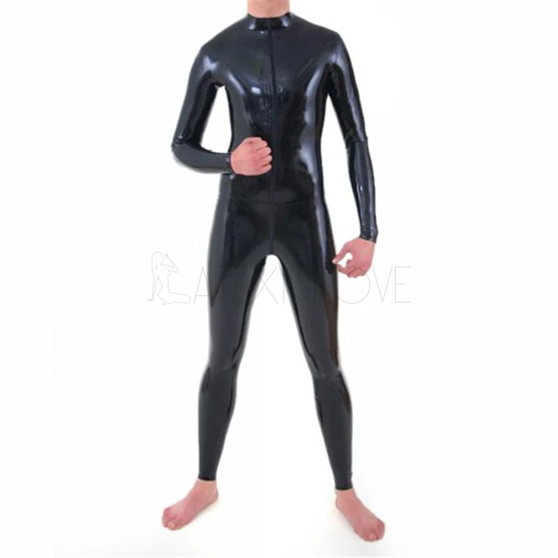 Классические черные сексуальные латексные фетиш костюмы на все тело Zentai Catsuit для