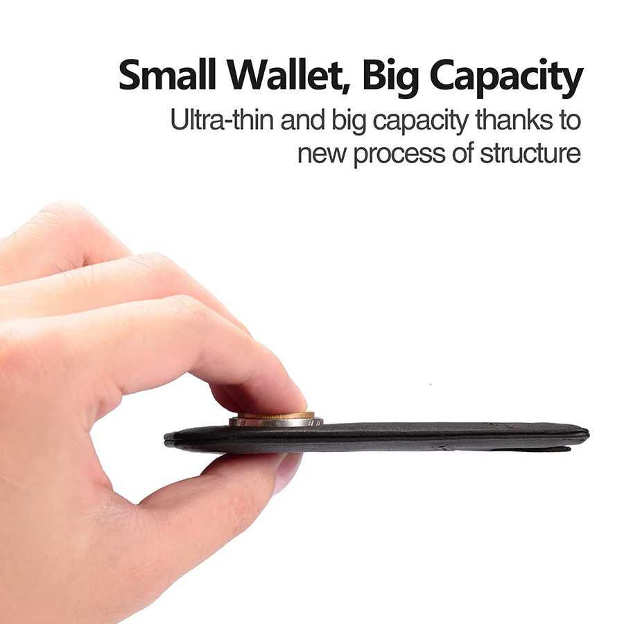 NewBring Slim Leather Wallet Men Credit Card & ID Holders Compact Mini Purse Cash Women Card Holder Sleeve Purse Blue Black NewBring Slim Leather Wallet Men Credit Card & ID Holders Compact Mini Purse Cash Women Card Holder Sleeve Purse Blue Black