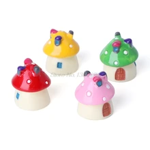 1 шт. садовый орнамент грибной дом смола фигурка ремесло растение горшок сказочное украшение