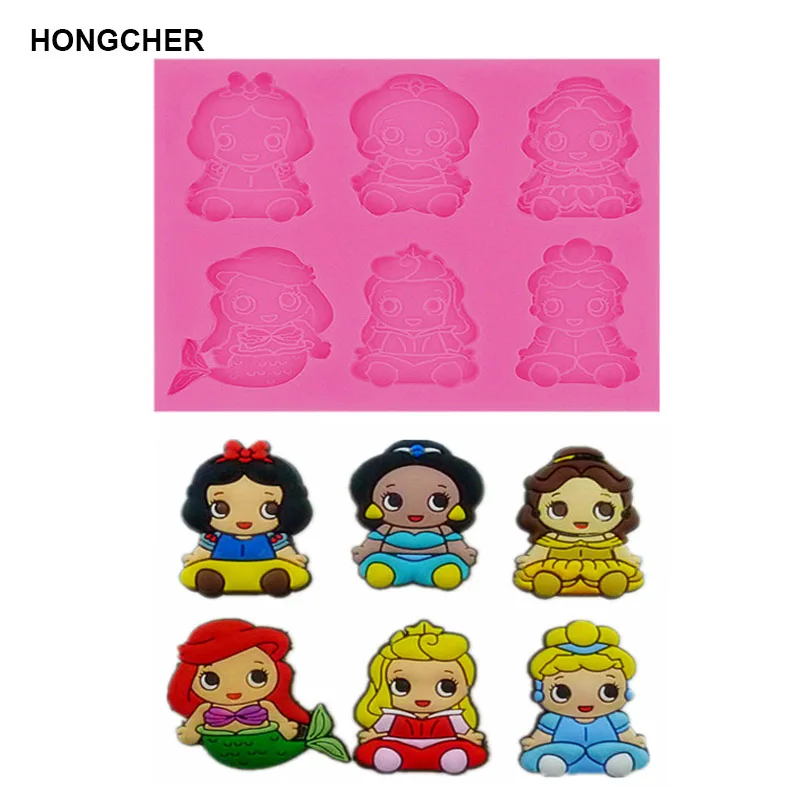 

Mermaid Angel Cartoon Girl Fondant Silicone Mold, Chocolate Mold, Cake Dessert Mold, Kitchen Baking Tools, Jelly Pudding Cookie