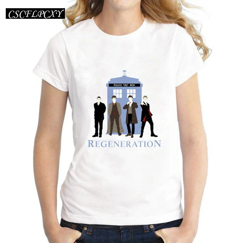 Модный дизайн Женская футболка с принтом "Доктор Кто", женские Забавные топы, Повседневная тонкая футболка для девочек - Цвет: 5040