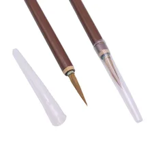 20 шт Кисть для рисования, коричневая ручка с крючками, Волчья кисть для волос, ручка для гуаши, акварельные краски, акриловые кисти для живописи маслом