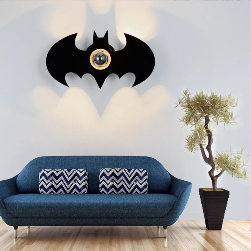 Creative Batman Light E27 Wall Lamp Bedroom Bedside Lamp Aisle Lights