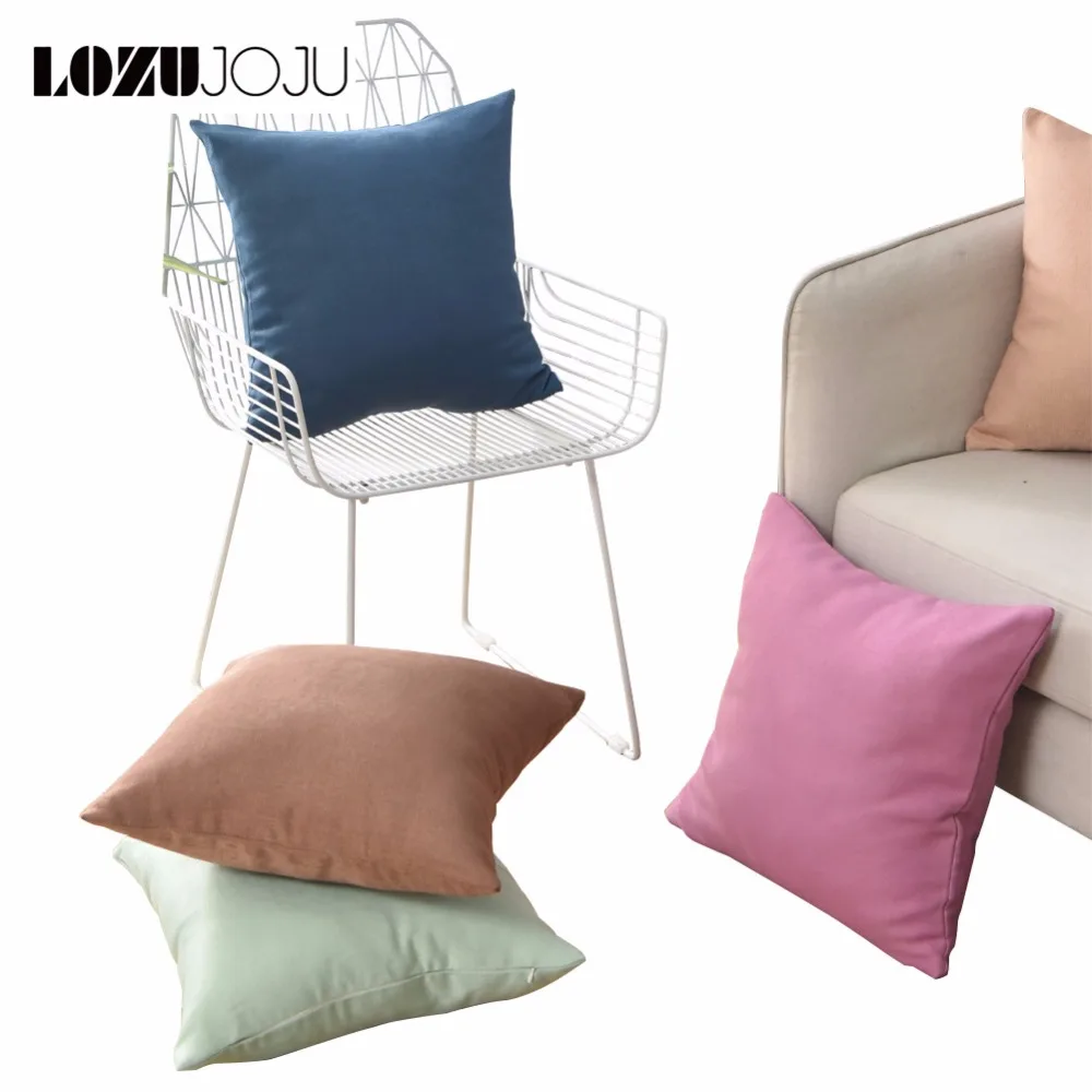 LOZUJOJU Solid fabrics Pillowcase Cushion cover for home textile for