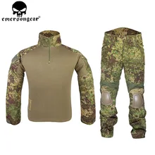 EMERSONGEAR Combat Suit Tactical Camo Shirt Pants with Elbow Knee Pads Airsoft Paintball Hunting Military G2 BDU Uniform EM6978
