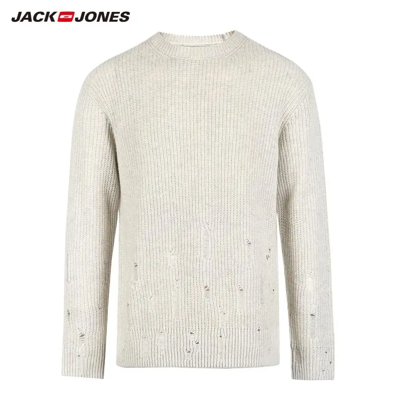 JackJones зимние мужские шерстяные рваные Повседневные свитера Топ 218424502