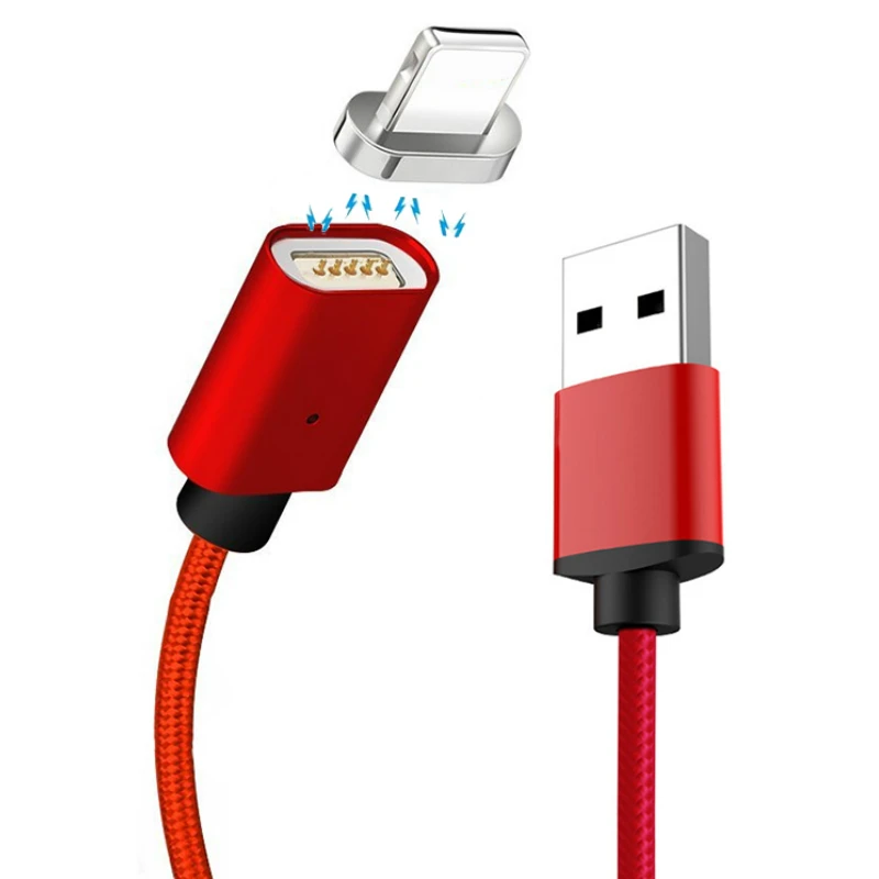 

1M Magnetic Cable For iPhone X 8 7 Plus Fast Charging Data Wire 2.4A USB Cable For iPhone 6 6S 5 5S 5C ipad Magnet Charger Cord