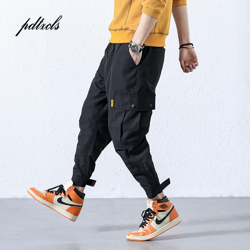 

Japanese Style Multi-Pockets Safari Style Fashion Brand Elastic Men's Harem Pants Hip Hop Autumn Casual Cargo Jogger Trousers