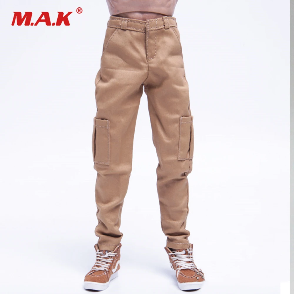 1//6 Scale Khaki Pants Trousers Outfit For 12/" HT PH Male Action Figure Body