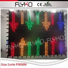 P9CM 3X4 м развлекательный Декор led unshine занавес ткань свет