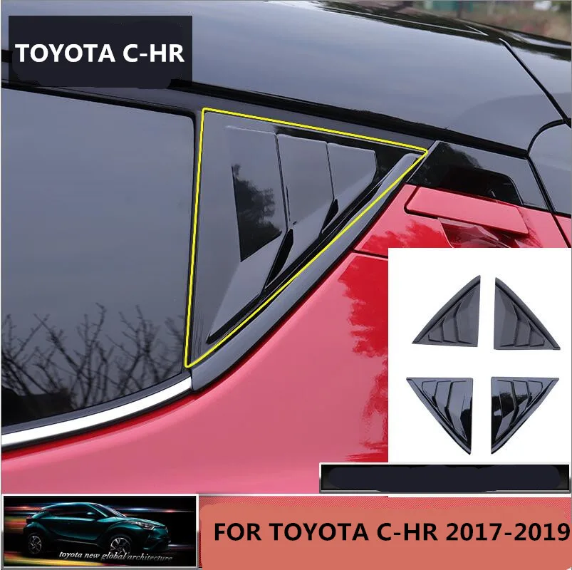 

2pcs ABS Carbon Fiber Door Window Louver Frame Window Sill Molding Trim Cover For TOYOTA C-HR CHR 2017 2018 2019 Free Shipping