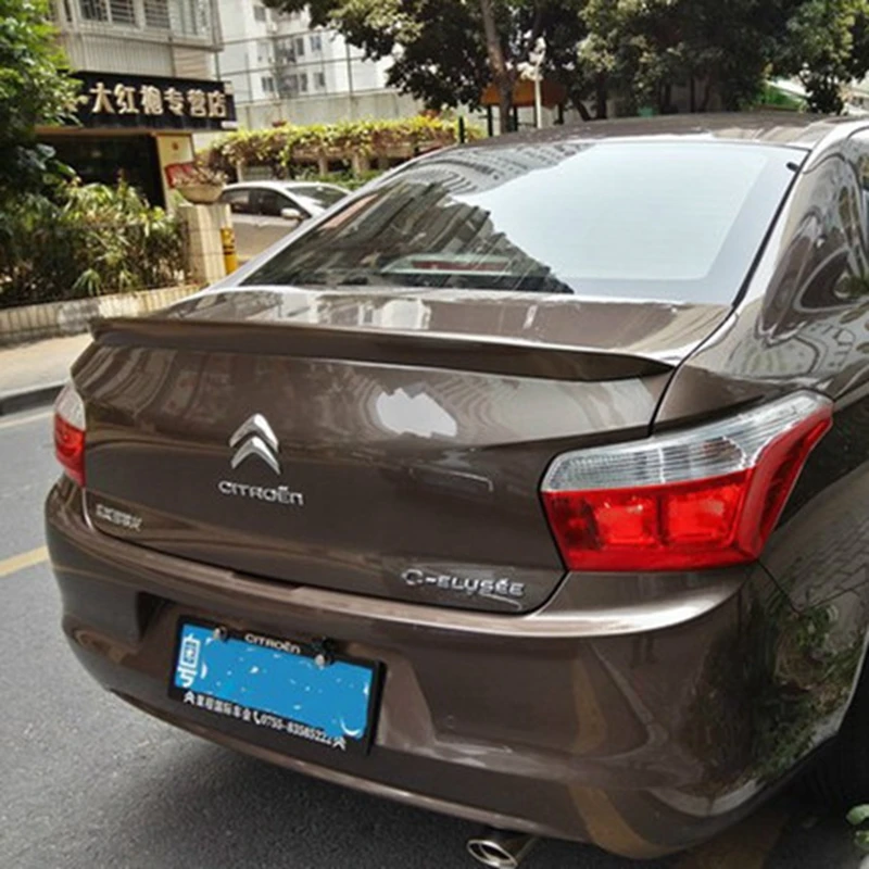 Us 2168 39 Offabs Plastic Material Unpainted Color Rear Trunk Wing Lip Spoiler Car Accessories For Citroen C Elysee 2014 2015 2016 2017 In