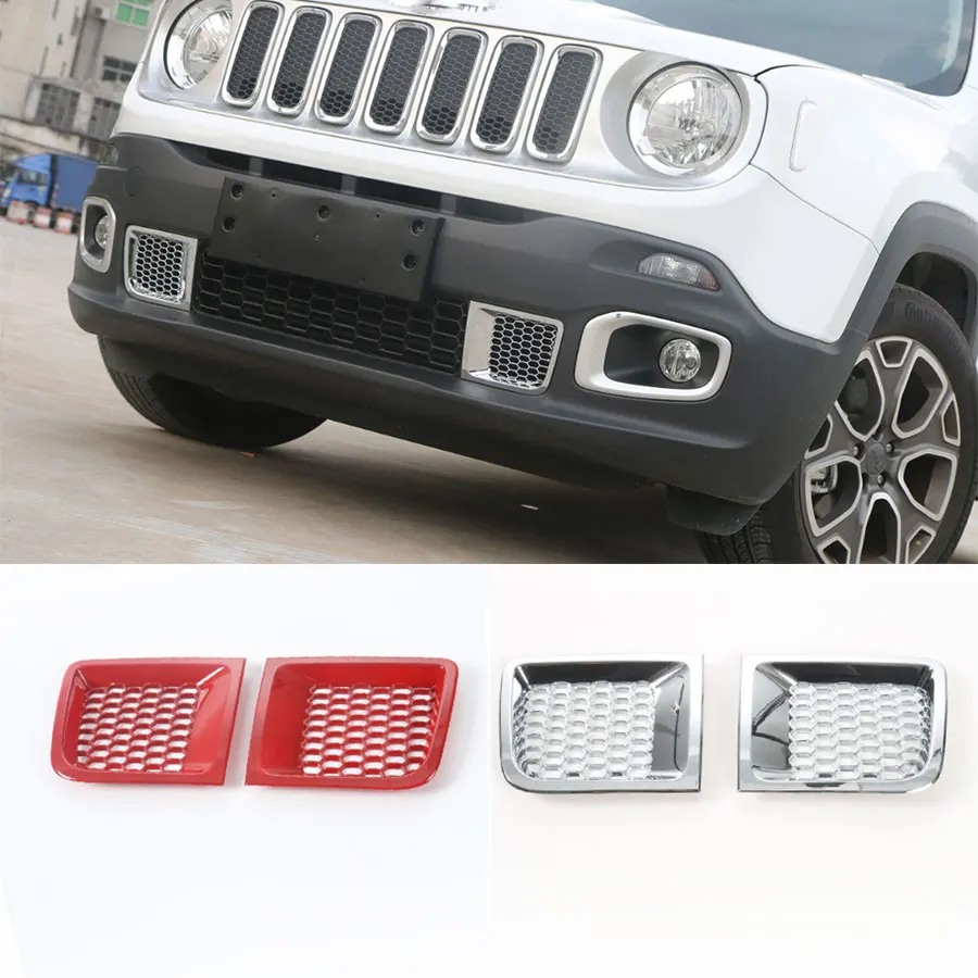 4pcs Black Rear Lamp Cover Tail Light Guard Frame Trim For Jeep Renegade 15-16