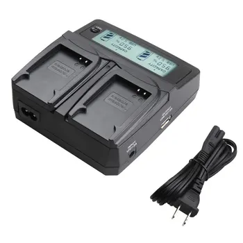 

Udoli DMW-BCL7 BCL7 DMW-BCL7E Camera Battery Dual Charger LCD Display for Panasonic Lumix DMC FH10 FH50 FS50 F5 AA/AAA battery