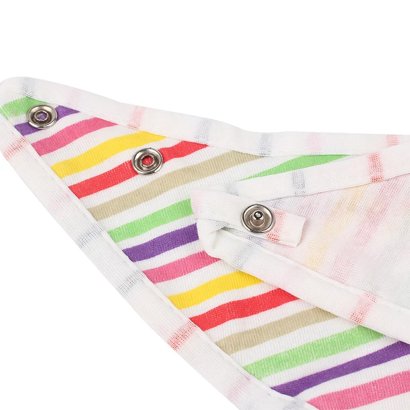 Fashion Striped Baby Hat Bib Set Cotton Infant Baby Beanie Boys Girls Tire Hat With Trangle Bibs Autumn Baby Boys Clothing (4)