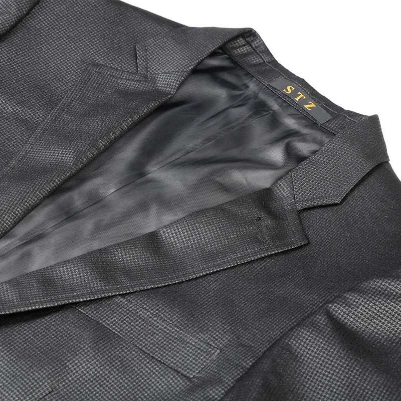 PAULKONTE Black Suit Jacket Mostly Male Business Casual Suit Jacket Wedding Coat Formal Wear Dress Jacket Slim Fit Male Blazer