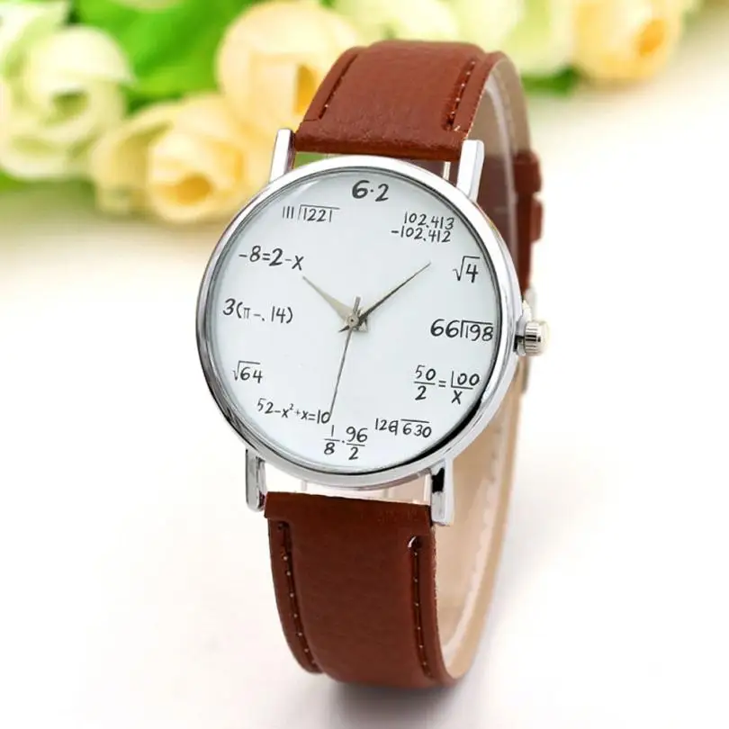 

Luxury Women Watch Brand Fashion Casual Ladies Watch Simple Clock Mathematical Equation Without Scale Belt Ladies Watches 40p