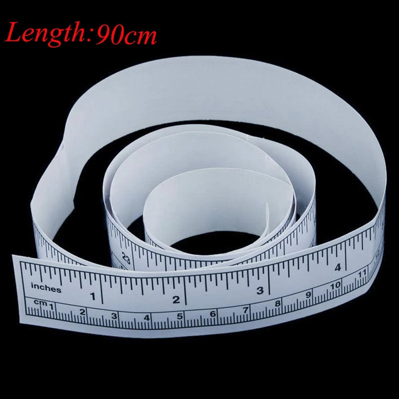 45/90cm Vinyl Silver Self Adhesive Metric Measure Tape Rulers Sewing Machine Sticker