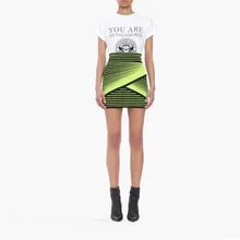 Factory wholesale new skirt Yellow jacquard Fashion match Tight-fitting mini celebrity Sexy Bandage skirt (H2725) Factory wholesale new skirt Yellow jacquard Fashion match Tight-fitting mini celebrity Sexy Bandage skirt (H2725)