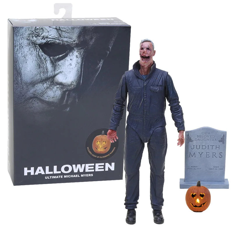 

7" 18cm NECA HALLOWEEN ULTIMATE MICHAEL MYERS Action Figure Pumpkin With Led Light Brinquedos Collectible Model HALLOWEEN Gifts