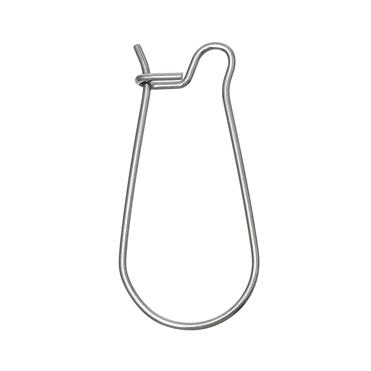 Doreenbeads المقاوم للصدأ مكونات القرط القرط النتائج الفضة لهجة 20.0 ملليمتر (6/8 \