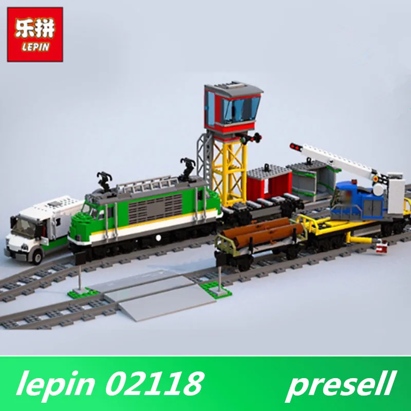 

Lepin 02118 lepin City Series The 60198 Cargo Train Set Model Building Blocks Bricks Kits Car Kids Toys Birthday Christmas Gift