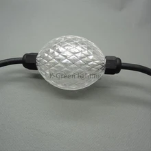 100X WS2811 D50mm овальная форма 360 градусов 3D эффект Красочные led Светодиодная лампа для декоративные Экспресс