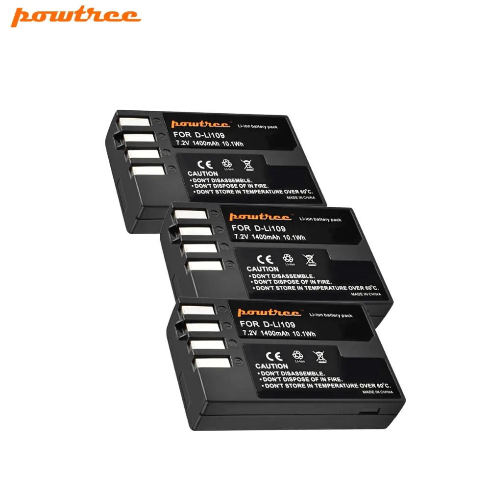 

3pcs 7.2V 1400mAh Li-ion akku DLI109 D-LI109 D LI109 Camera Battery For PENTAX K-R K-2 KR K2 KR K30 K50 K-30 K-50 K500 K-500 L10