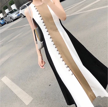 

New matching elegant temperament long dress 2019 spring restoring ancient ways fairy waist summer dresses