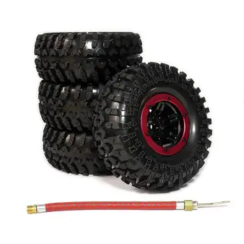 

LeadingStar 4pcs 4colors 2.2 Inch Inflatable Beadlock Tire Air Pneumatic Wheel For 1/10 RC Crawler Truck Car zk30