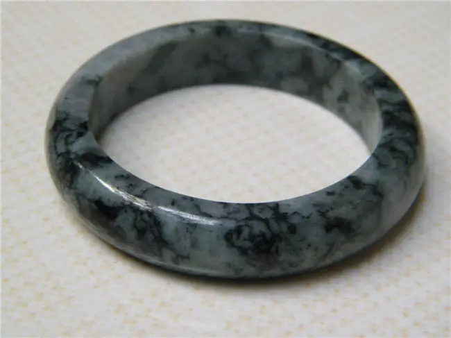 

NEW HOT Ms jewelry China 100% Natural Dark green 'A' jade Ms Bracelet 57.2MM a 5.19