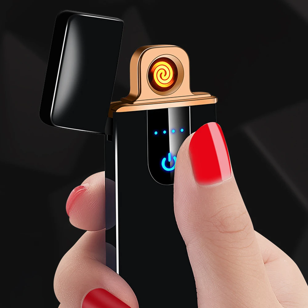1 шт. сенсорный переключатель USB зарядка зажигалка сигареты двухсторонняя