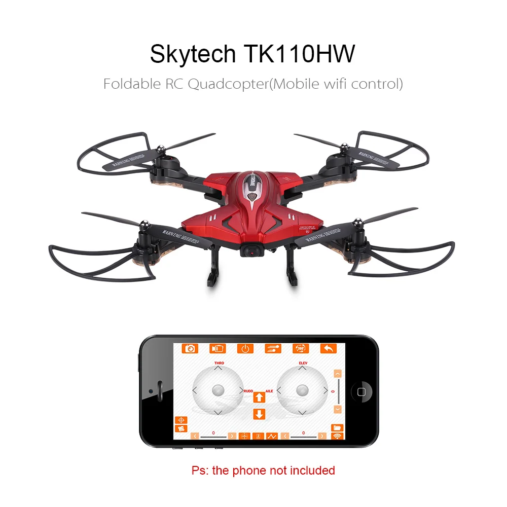 

TK110HW Wifi FPV RC Quadcopter Foldable G-sensor RC Selfie Drone With 0.3MP Camera