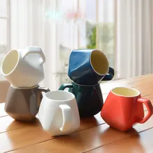 Kreative Keramik-tasse Retro Frühstück Milch Tasse Mode Tassen Tassen Farbe Becher Kreative Diamant Kostenloser Versand