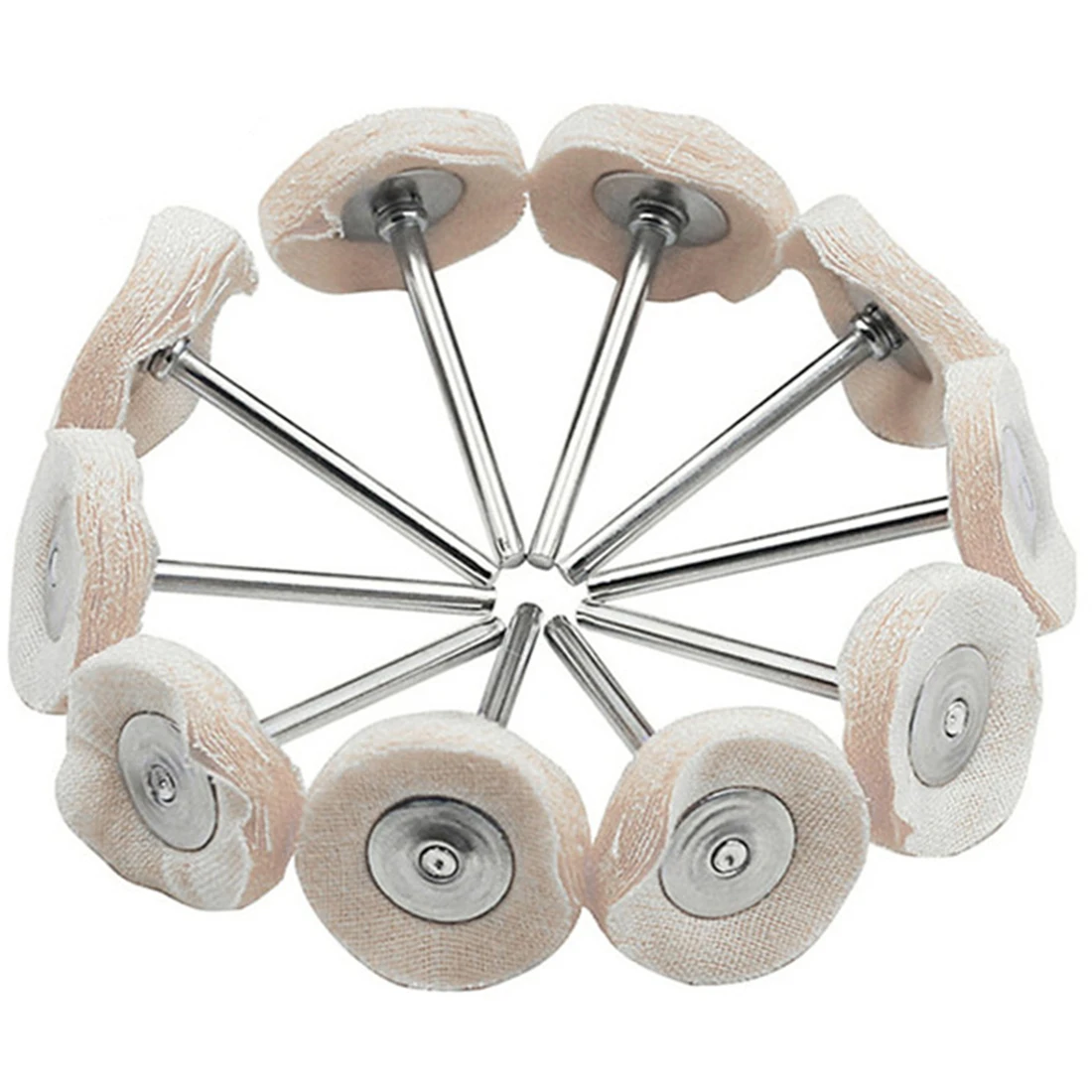 10PCS Rotary Cloth Felt Polishing Buffing Wheel Pad Mini Drill Grinder