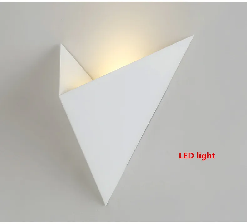 Современный алюминиевый треугольный фойе светодиодный настенный светильник атмосфера спальни лампа прикроватная Вешалка свет декор для