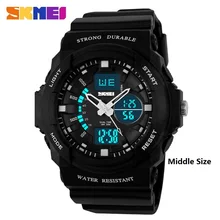 SKMEI Clock Men Digital Dual Display Sport Wristwatches 50M Waterproof LED Stop Watch Alarm Relogio Masculino Middle Size 1008
