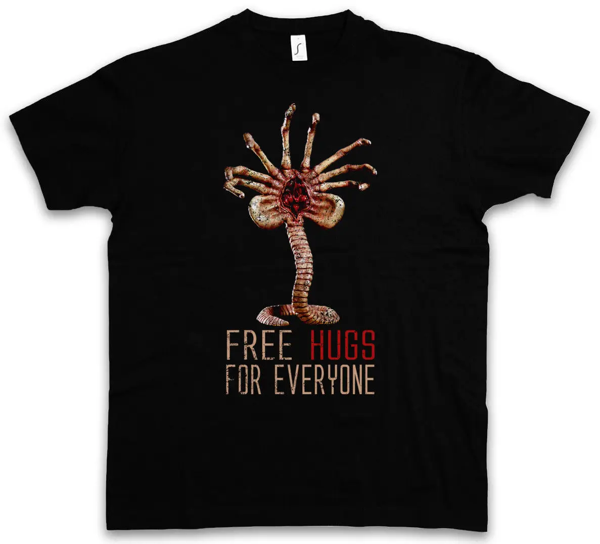 Свободная футболка с объятиями для всех Facehugger Prometheus Weyland Fun Alien забавные