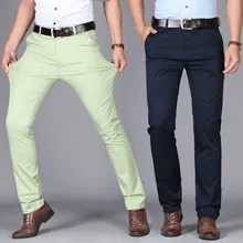 Pantalones de algodón para hombre, pantalón informal de oficina, para negocios, para fiesta de boda