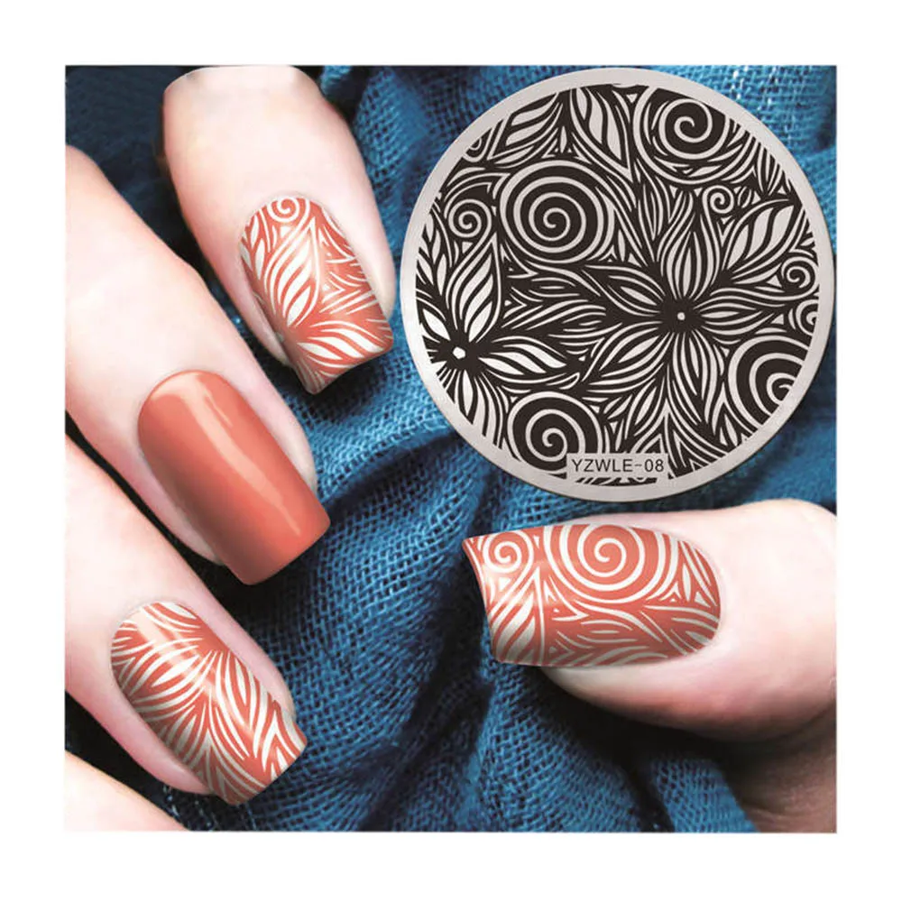 

Lace Flower Pattern Nail Stamping Plates Leaves Image Stamping Printing Nail Art Templates DIY Manicure Stamp Tools G625