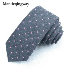 Mantieqingway 6 см бизнес хлопчатобумажный галстук для мужчин в горошек печатных узкий галстук брак Texude Gravatas Мода средства ухода за кожей шеи
